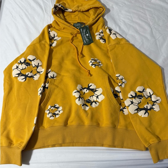 Yellow Floral Denim Tears Hoodie - Picture 1 of 4